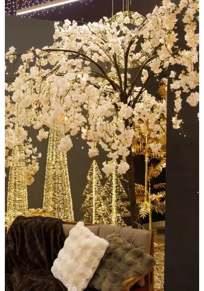 LED Vianočný dekoratívny umelý strom CHERRY TREE 288xLED/230V 2,5 m čerešňa