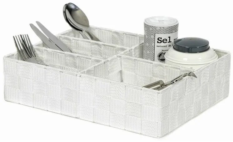 Organizér Compactor TEX 32 x 25 x 8 cm, 5 dielov, biela