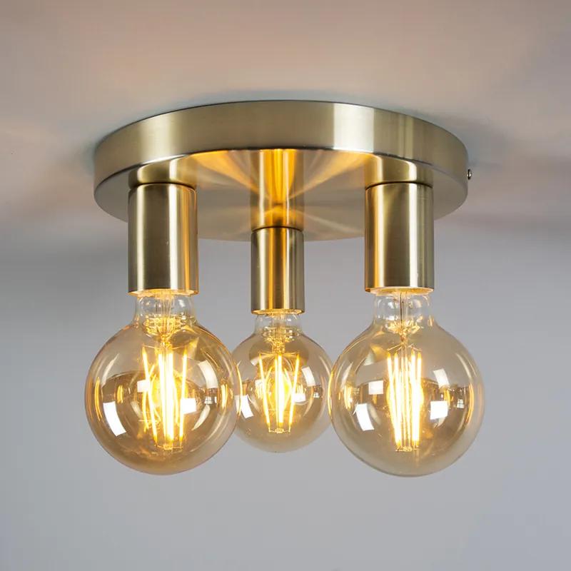 Art Deco stropné svietidlo zlaté okrúhle - Facil 3
