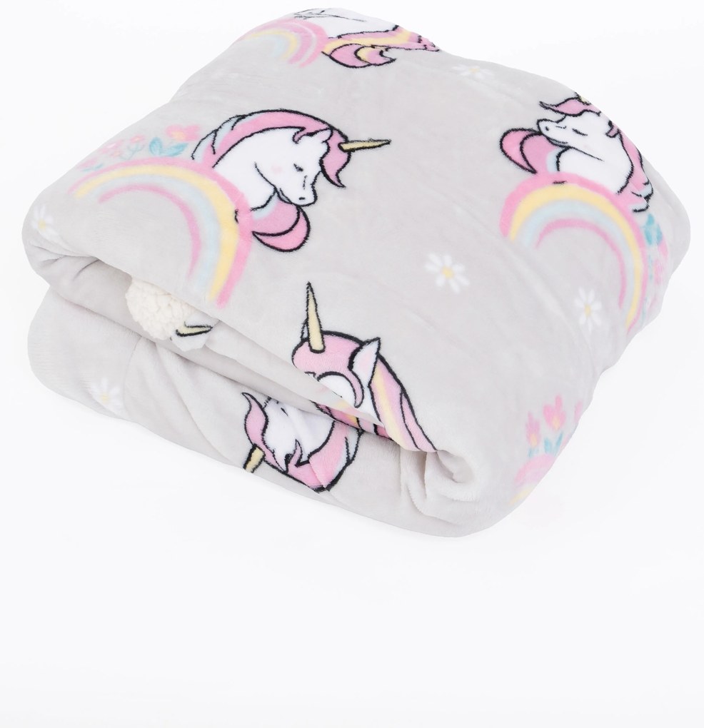 Baránková deka mikroplyš Exclusive 150 × 200 cm – Jednorožec