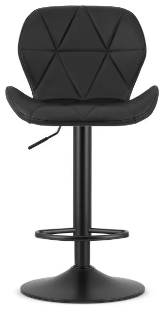 Set dvoch barových stoličiek WEST ekokoža / čierne (čierna noha) 2 ks