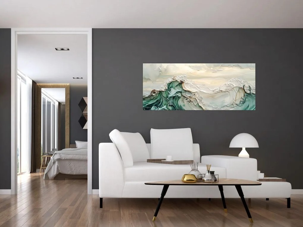 Obraz - 3D abstrakcie mora (120x50 cm)