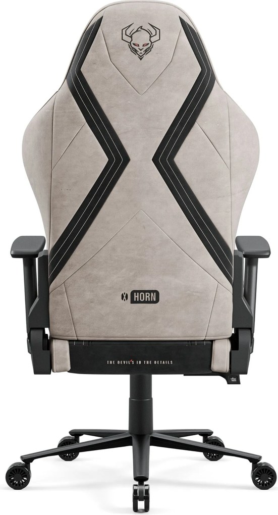 Herné kreslo z textílie Normal Size, čierno-béžové: Diablo X-Horn 2.0 Camel Black