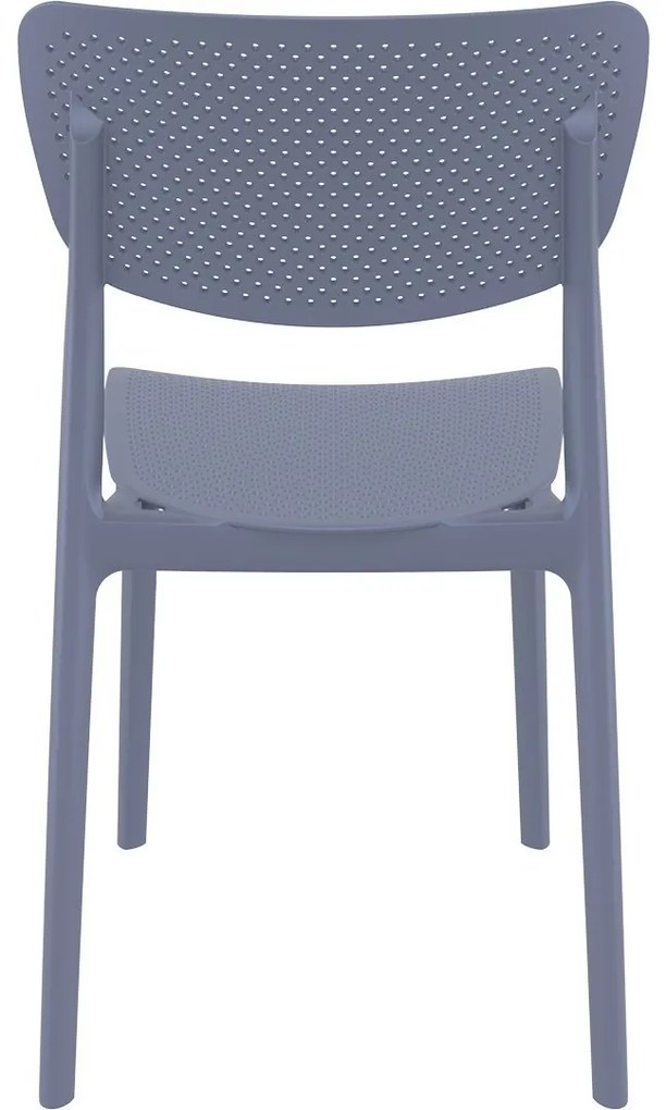LUCY záhradná stolička bez podrúčok dark grey