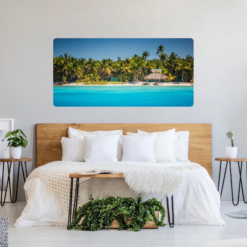 60x120cm Tropický raj - textilná nálepka na stenu