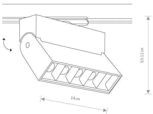 PROFILE FOCUS LED BL 3000K 7621