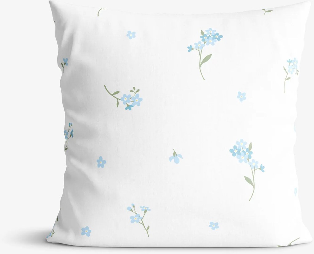 Goldea bavlnená obliečka na vankúš - nezábudky 45 x 45 cm