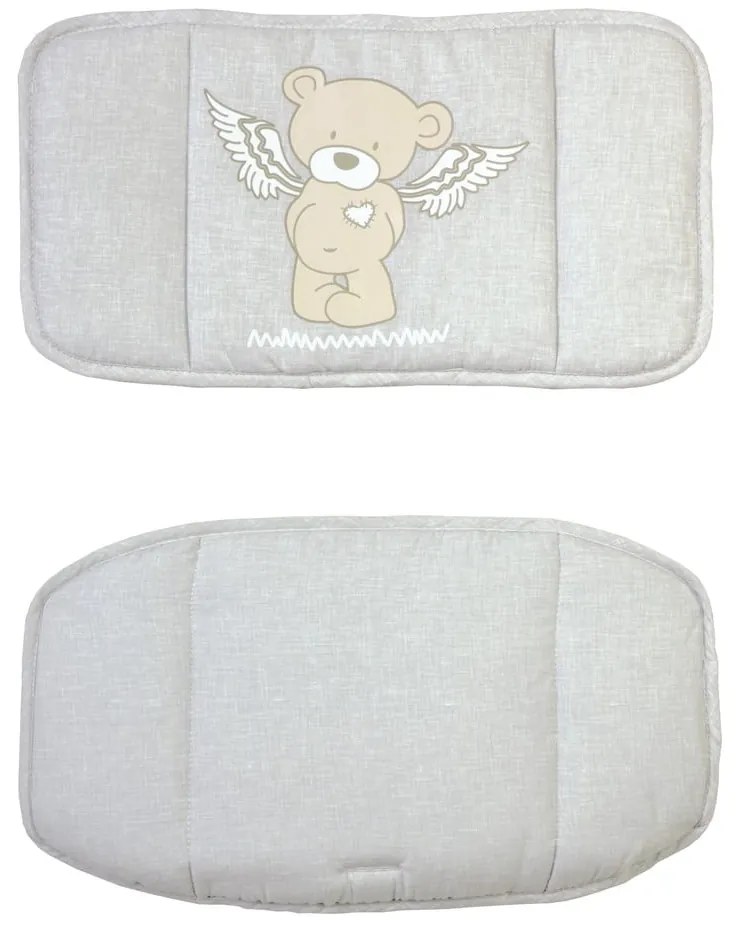 Sivá vložka do jedálenskej stoličky Heartbreakerbär – Roba