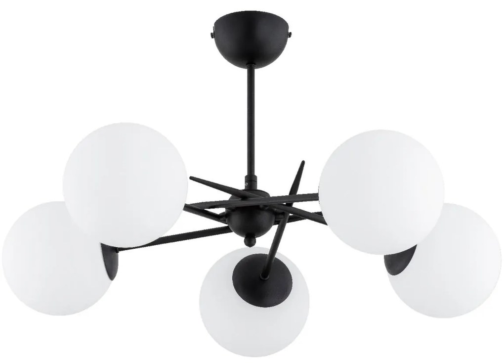 Alfa Prisadený luster PRIMERY 5xE14/10W/230V čierna ALF63308