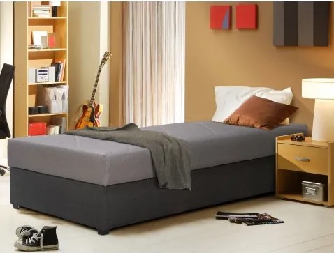 Posteľ Ormea 88x202 cm, antracitová/šedá látka%