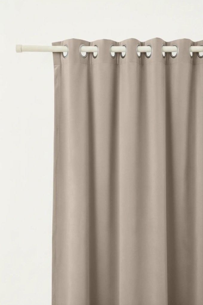 Velúrový záves SOFT VELVET tmavobéžový na riasiacu pásku Rozmer: 140x270 cm