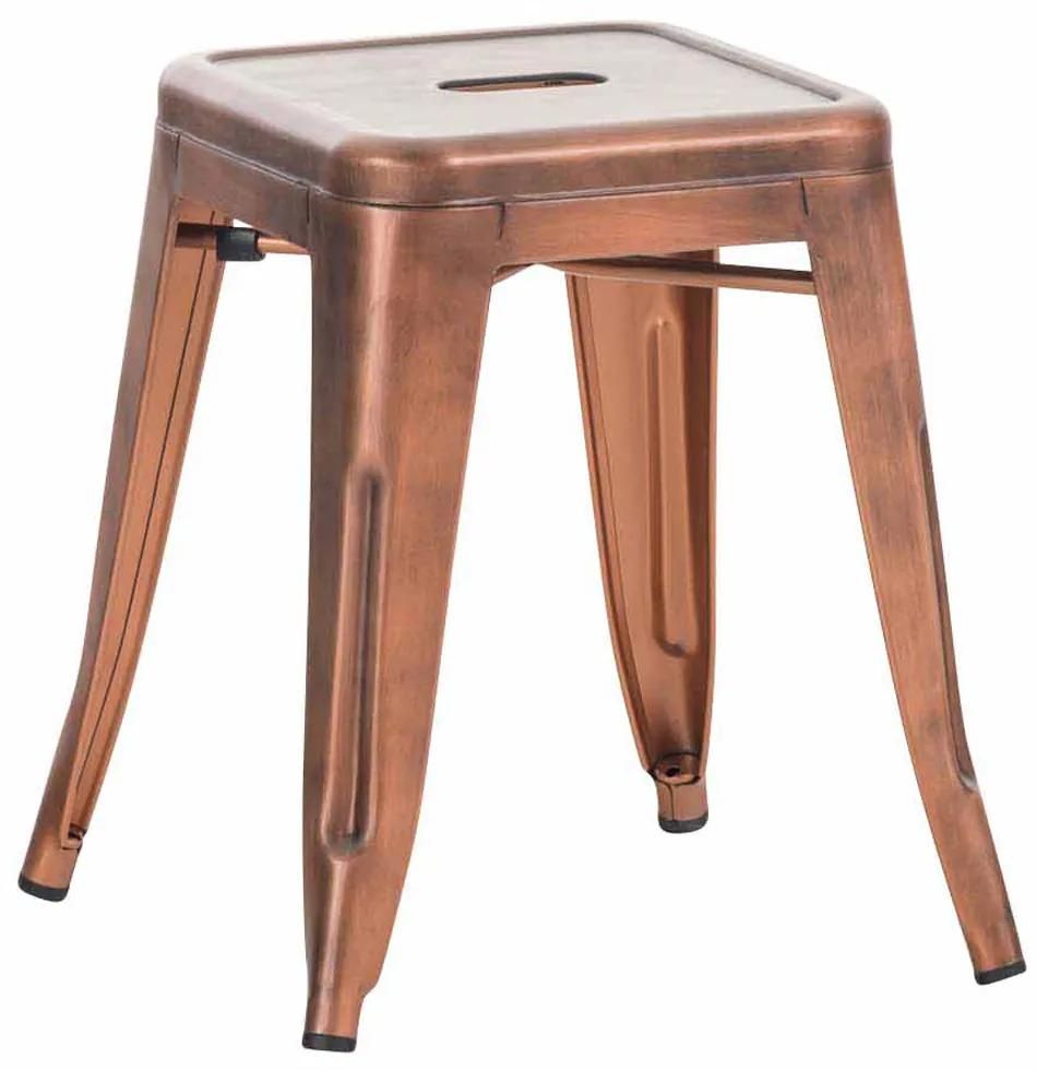 Stohovateľná kovová stolička Armin - Meď