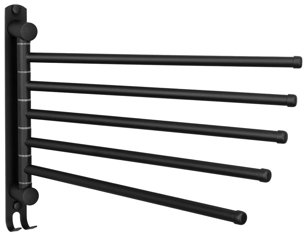 Kúpeľňový vešiak na uteráky ONTI čierny