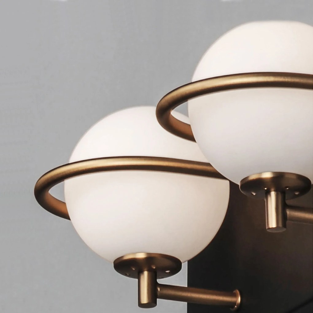 Toolight Toolight, nástenné svietidlo 2xG9 APP1221-2W, čierna-zlatá, OSW-40029