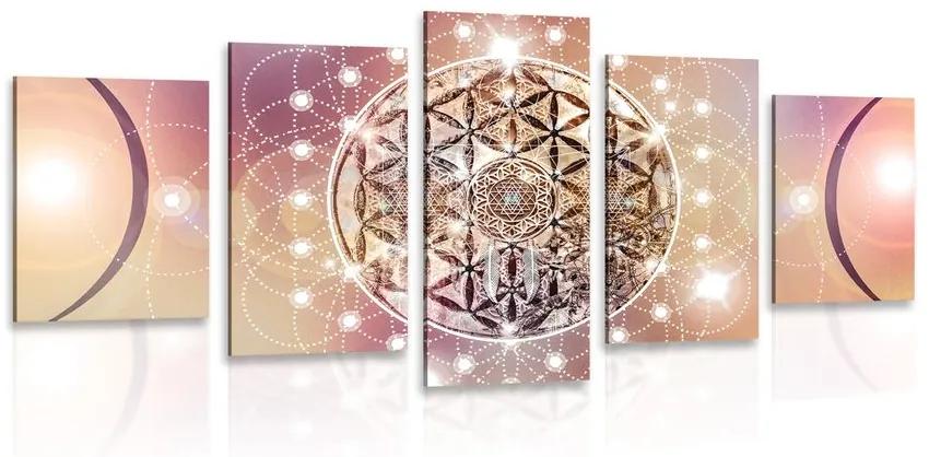 5-dielny obraz očarujúca Mandala Varianta: 200x100