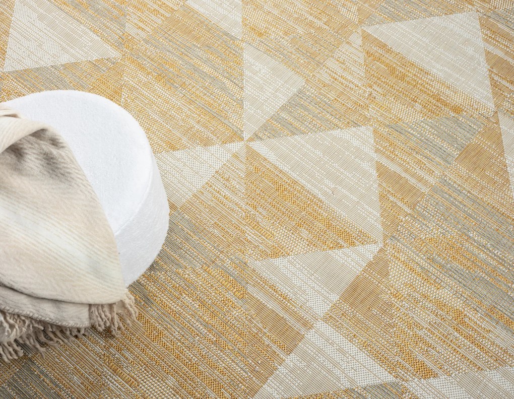 Kusový koberec Whisper gelb – na von aj na doma, 100x160, žltá, chodba / predsieň, My Flair