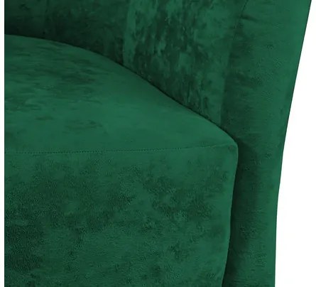 Pohovka v glamour štýle Terkaz, Dostupné poťahy: Eureka 2142, Farby nožičiek: čierny chróm