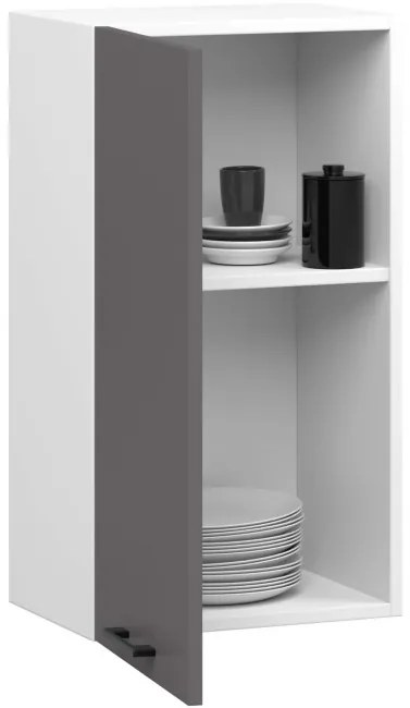 Horná kuchynská skrinka OLIWIA W40 H720 biela / grafitová / sivá