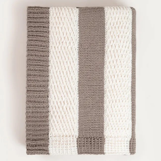 Deka RUDENS pruhovaná hnedá / krémová 752421