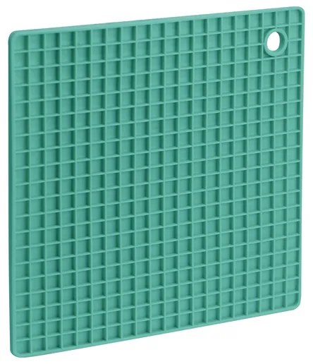 BISK Erga Basic, štvorcová silikónová kuchynská podložka 175x175x8 mm, tyrkysová, ERG-03747