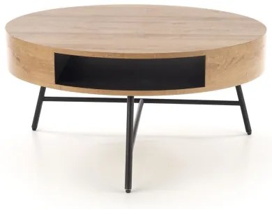 Konferenčný stolík CAMILA 41x80 cm zlatý dub/čierna