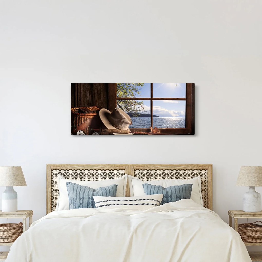 Obraz - Rybárska výbava (120x50 cm)