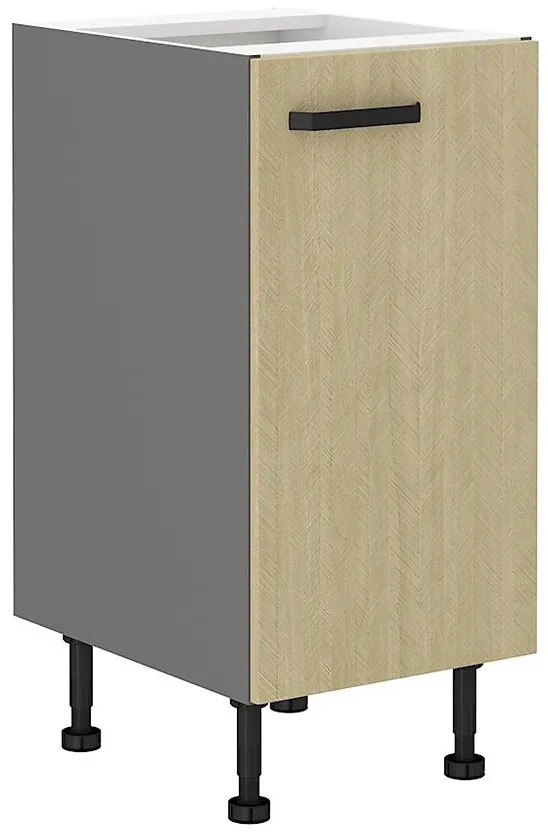 Kuchynská skrinka SCANDI jedľa/antracitová 40d 1f bb