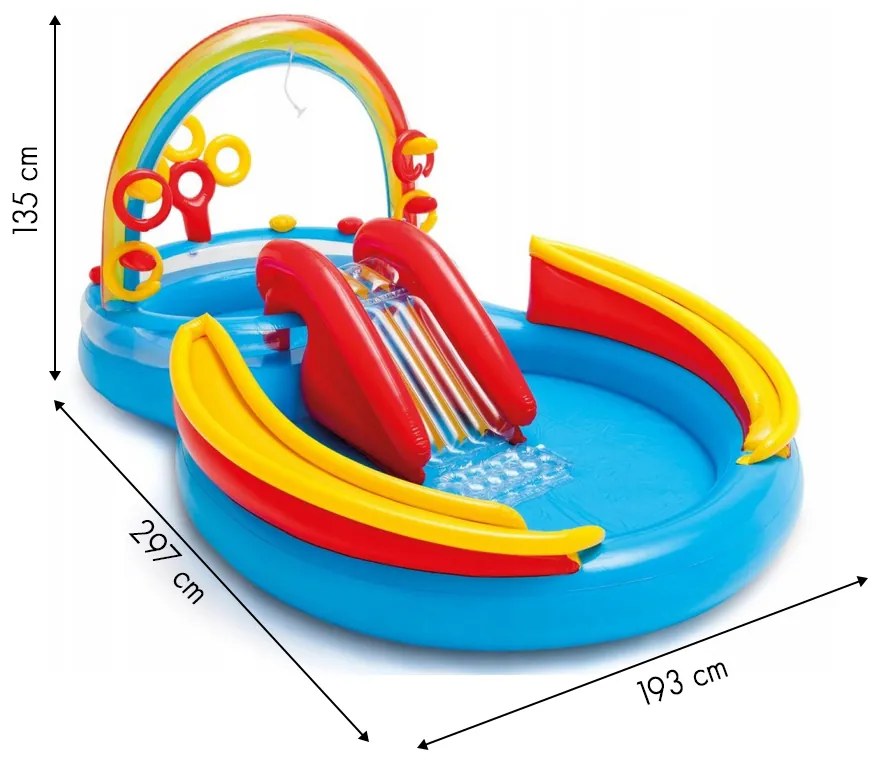 Intex Nafukovací bazén so šmykľavkou 57453
