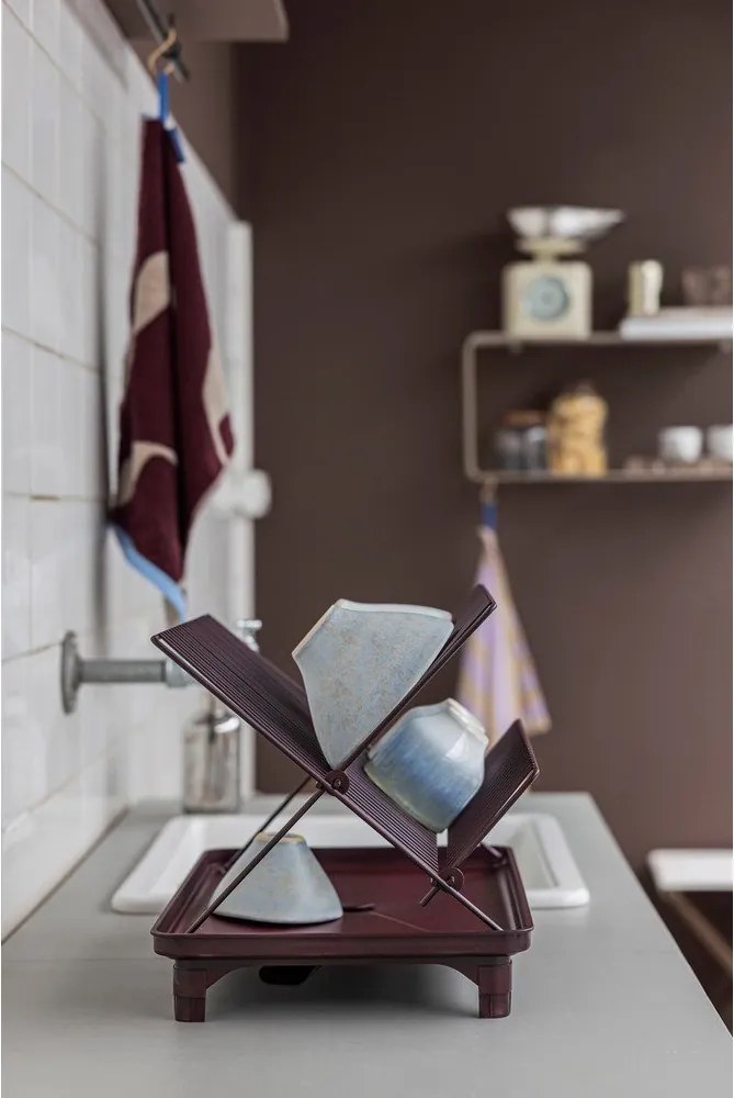 Vínový dvojposchodový odkvapkávač 42x29 cm Dry-It – Mette Ditmer Denmark