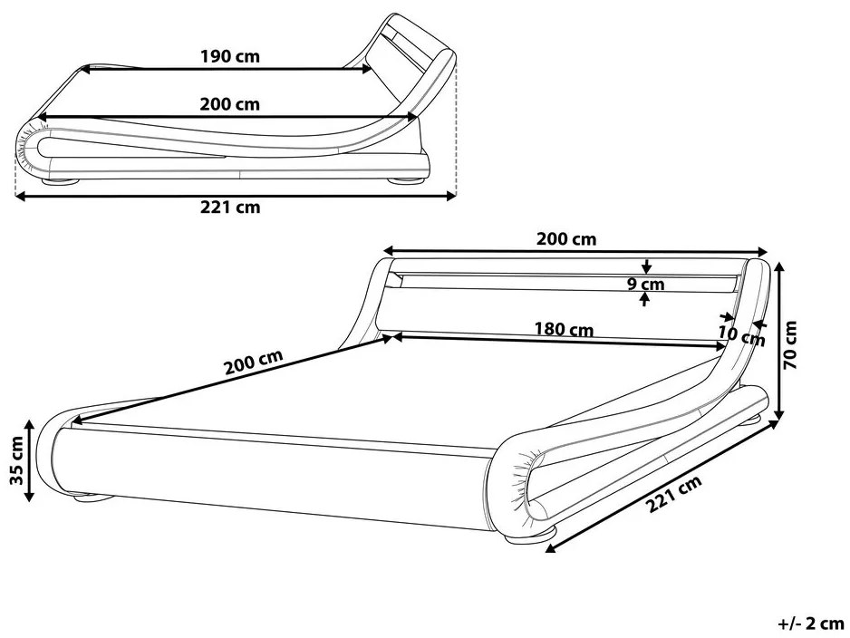 Manželská posteľ 180 cm AVENUE (s roštom a LED osvetlením) (sivá). Vlastná spoľahlivá doprava až k Vám domov. 1007153