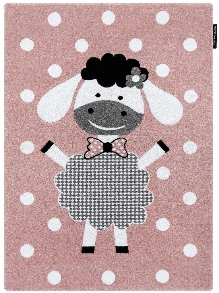 Dywany Łuszczów, Detský kusový koberec Petit Dolly sheep pink, 160x220, ružová, detská izba