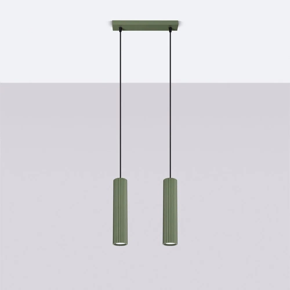 Zelené závesné svietidlo Gleam – Sollux