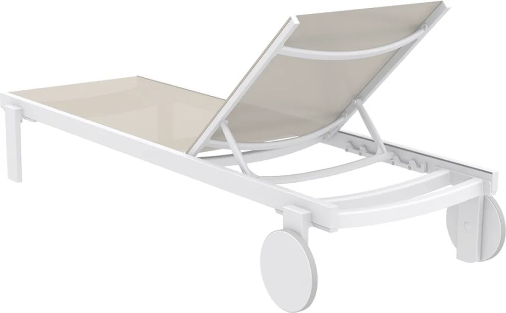 CASABLANCA záhradné lehátko white/taupe