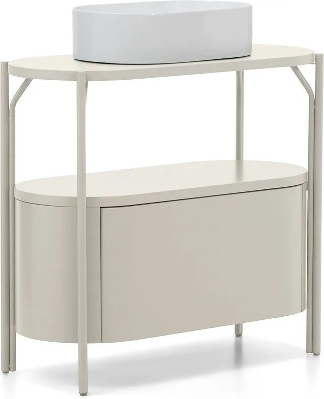 Biela skrinka pod umývadlo 90x81 cm Arely – Kave Home