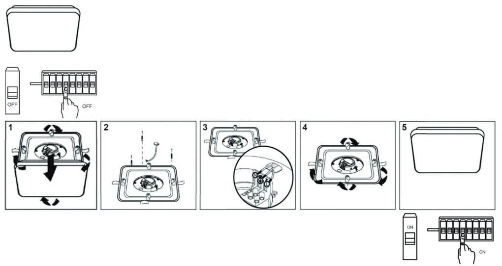 TOP LIGHT Svetlo stropné DUNAJ H 50, Biela