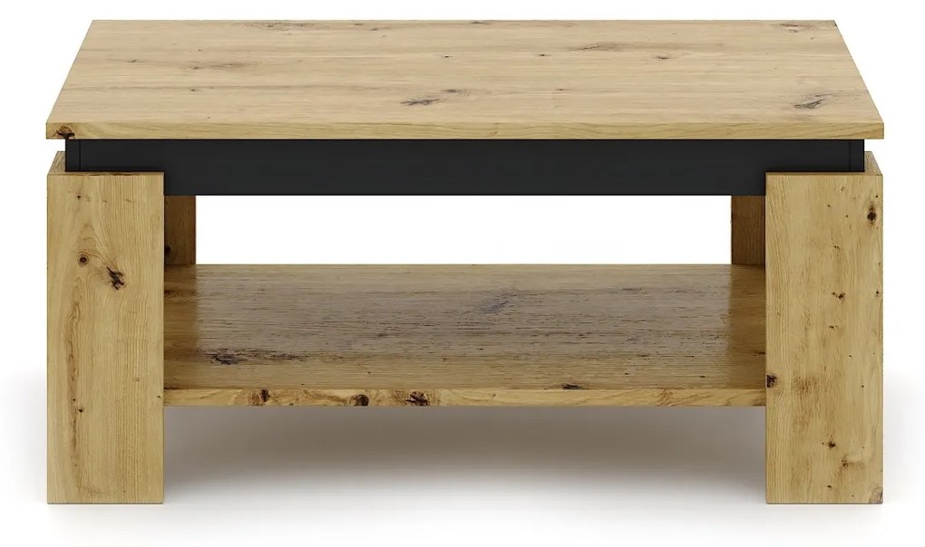 Konferenční stolek Turia 90 cm dub artisan/černý