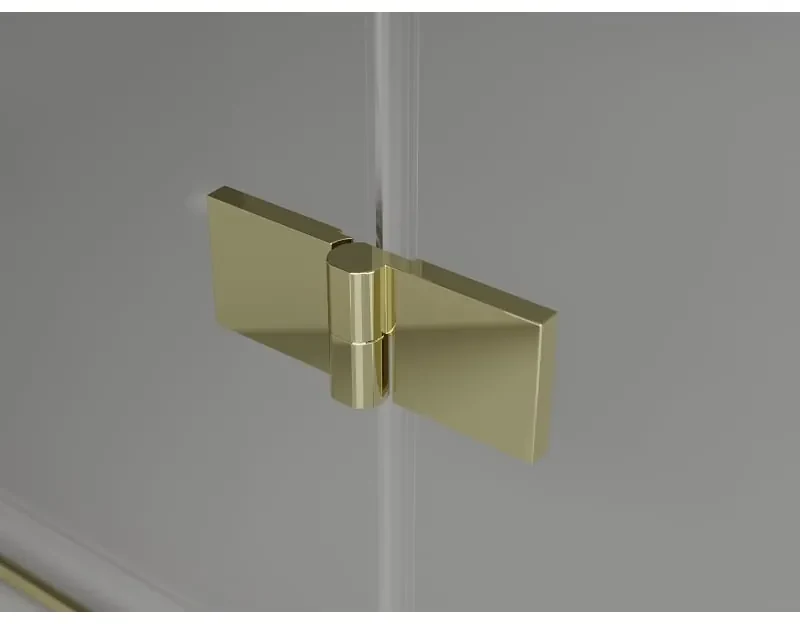 Mexen Lunar Duo, výklopný sprchový kút 115 x 80 cm, 8mm číre sklo, zlatý profil, 834-115L-080P-50-00