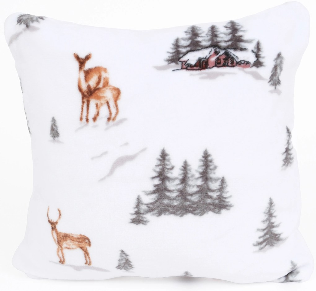 Obliečka na vankúš mikroplyš Exclusive 40 × 40 cm - Zimný les
