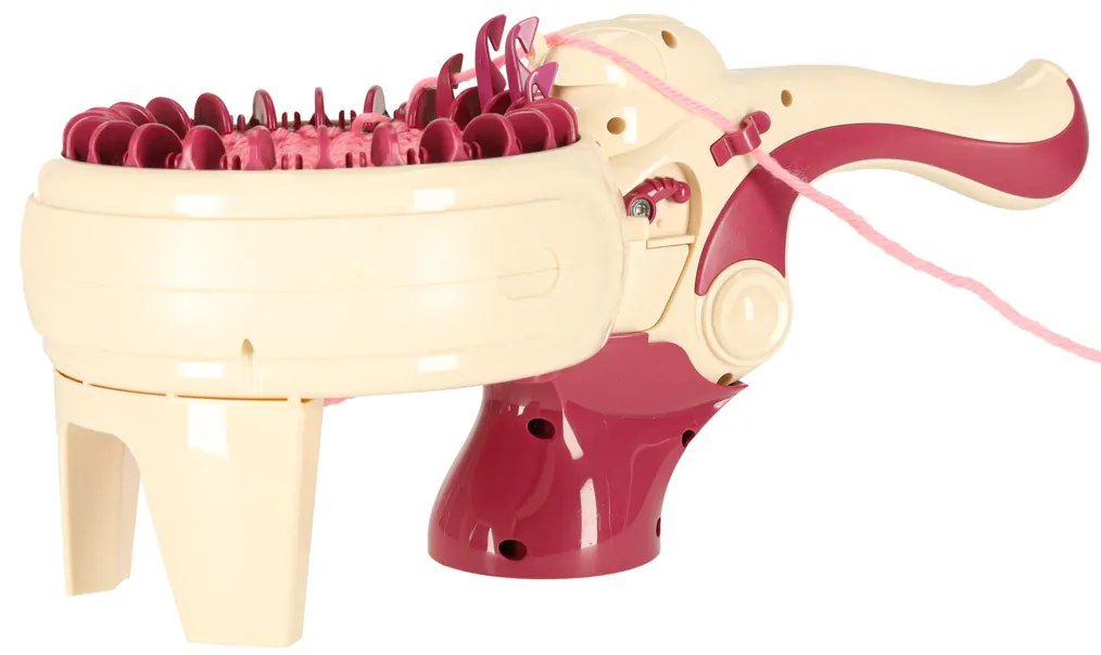 KIK Detský ručný pletací stroj – súprava s 5 farebnými priadzami, kreatívna hračka