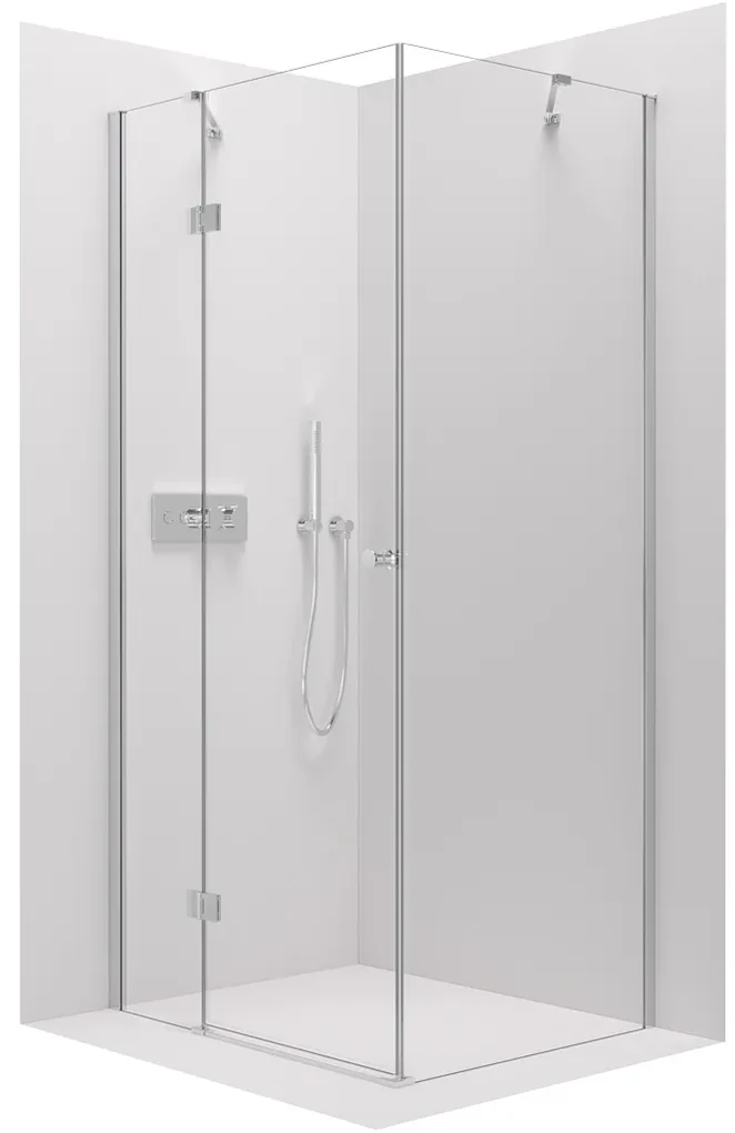 Cerano Marino, sprchovací kút 90(dvere) x 100(stena) x 190 cm, 6mm číre sklo, chrómový profil, CER-CER-422769