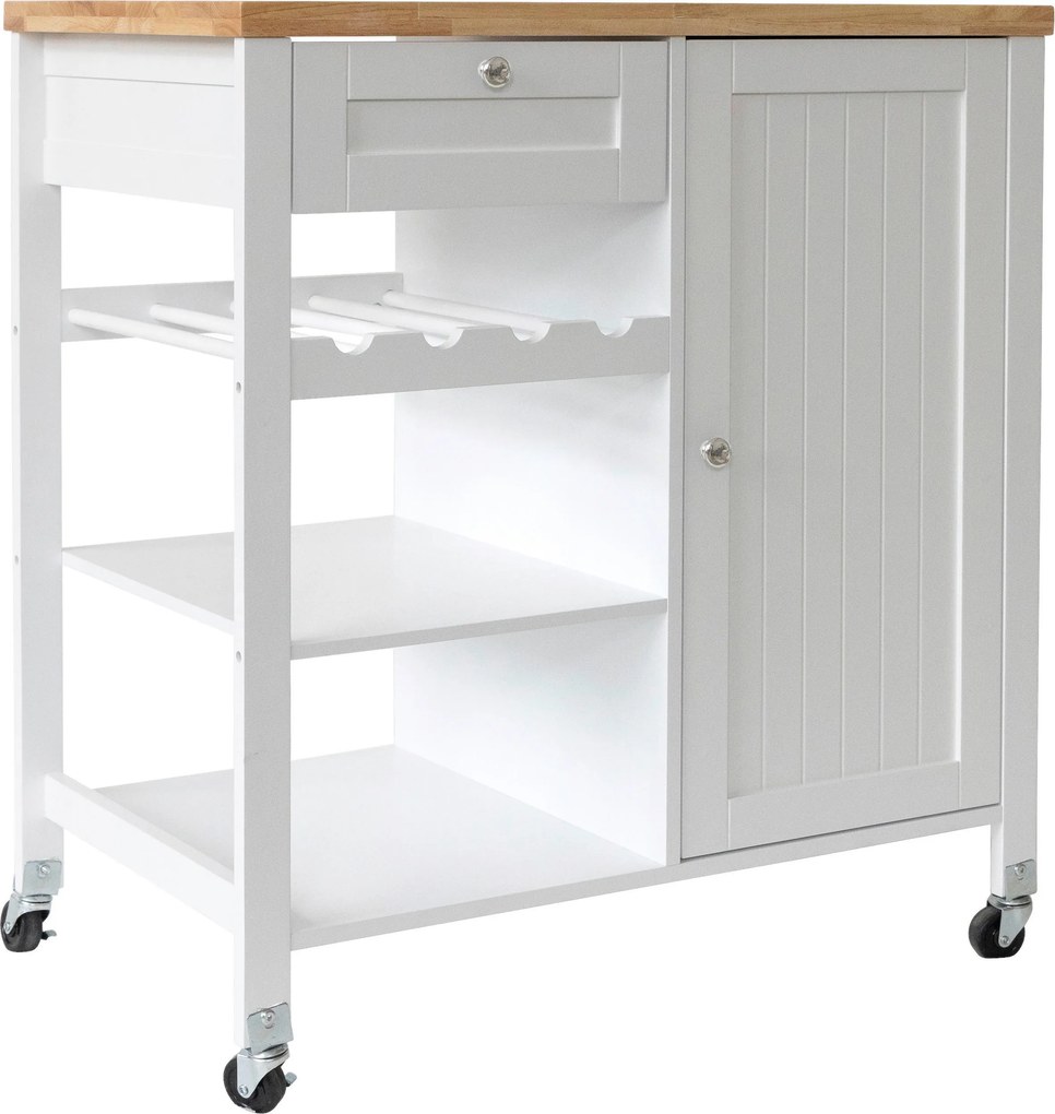 XXXLutz SERVÍROVACÍ VOZÍK, biela, 80/89/47 cm MID.YOU - Barový nábytok - 001713014301