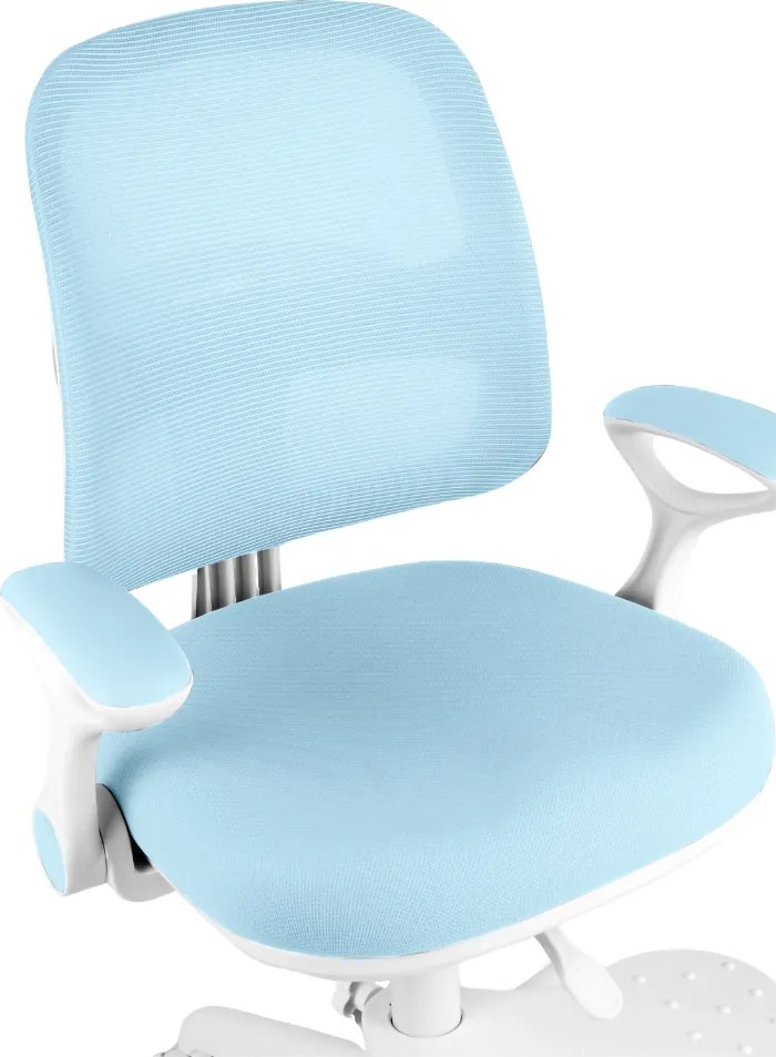 Detská rastúca stolička Neoseat JUNI 020 — látka, prateľný poťah, modrá