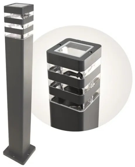 Vonkajšia lampa SANTA 1xE27/60W/230V IP54 79,5 cm antracit