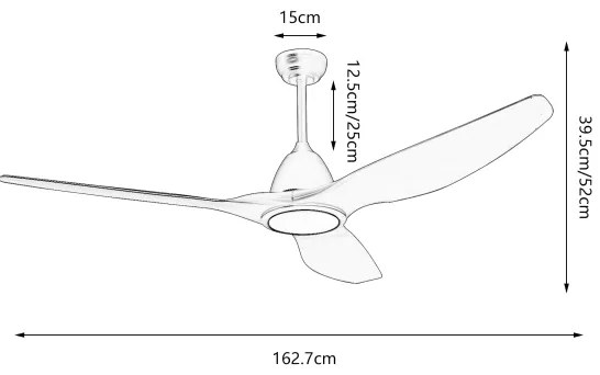 ZEVENTI - LED Stropný ventilátor URBINO LED/20W/230V Wi-Fi Tuya čierny + diaľkové ovládanie