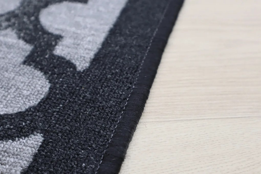 Protišmykový behúň na mieru Zel 1017 Silver (Grey), šíre 120 cm, šedá, chodba / predsieň, Berfin Dywany