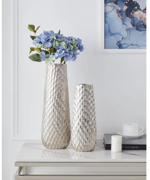 Eglo 421044 - Kovová váza NILGAUT 40,5x14 cm strieborná