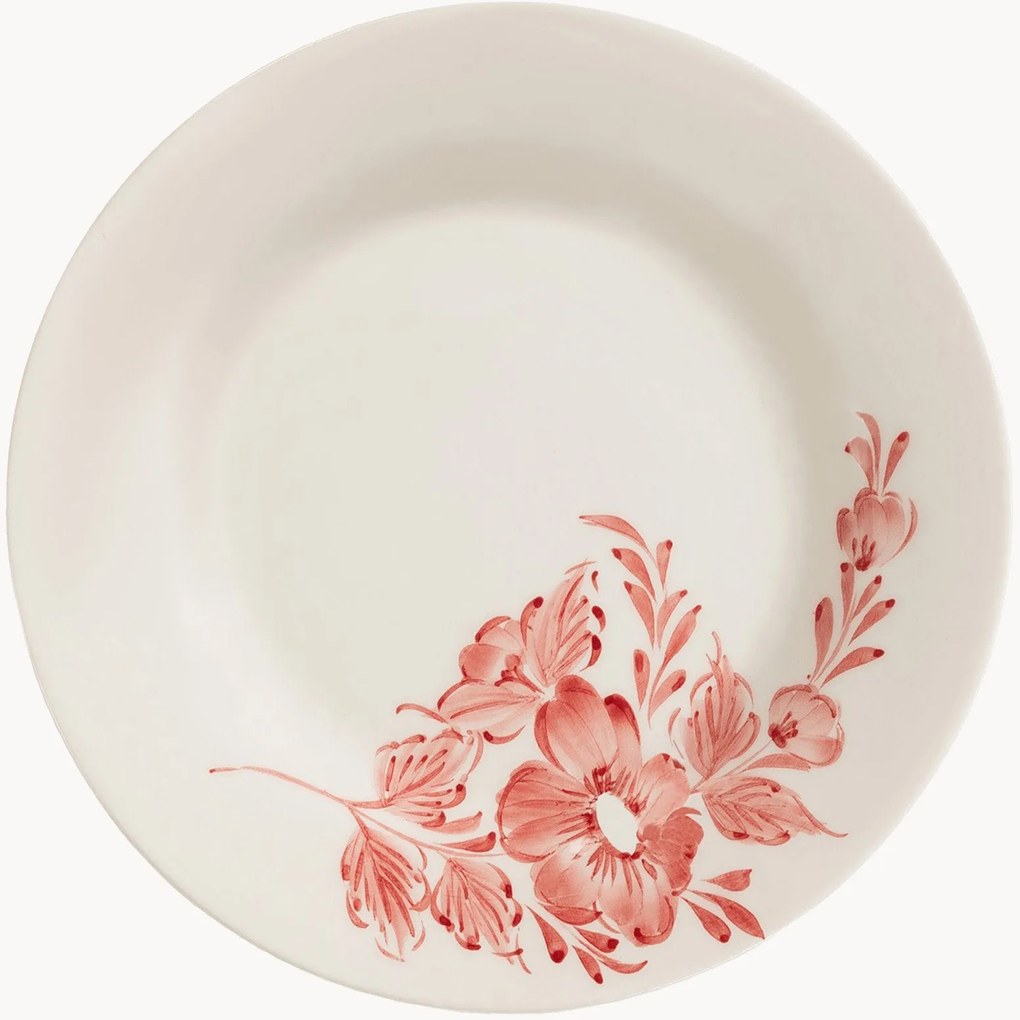 Ručne maľovaný raňajkový tanier Whimsical Rose