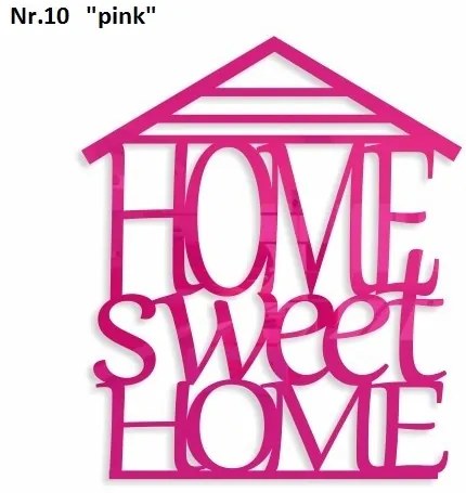 Home sweet home dekoračný nápis na stenu tmavohnedá