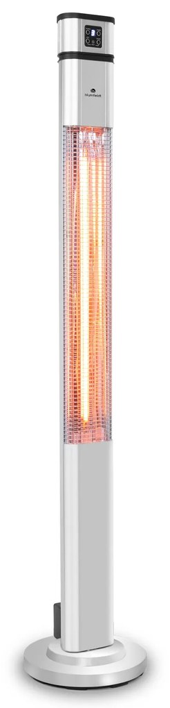 Blumfeldt Heat Guru Plus, infračervený ohrievač, 2000 W, 3 stupne ohrevu, diaľkový ovládač, strieborný