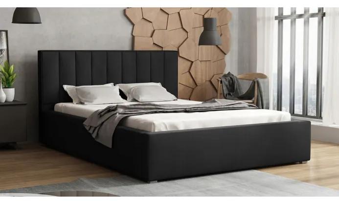 Jednolôžková posteľ s roštom 120x200 TARNEWITZ 2 - čierna